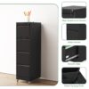 Heavy Duty Metal 4 Drawer Locking Vertical File Cabinet With Wheels For Home & Office - Brushed Nickel - Image 6