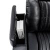 270 Degree Power Swivel Recliner Home Theater Chair With Hidden Arm Storage, LED Light, Cup Holder, And Tray Table - Black - Image 23