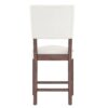 5 Piece Counter Height Dining Set, Faux Marble Bar Table With 4 Upholstered Chairs, Mid Century Style For Kitchen - Black / Beige - Image 23