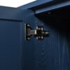 Elegant Sideboard With Sophisticated Wavy Pattern Doors And Arched Groove Design, Adjustable 4 Door Layout - Navy Blue - Image 10