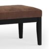 Lacey - Tufted Ottoman Bench - Distressed Chestnut Brown - Image 4