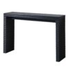 Modern Wood Console Table With Ribbed Legs - Antique Black / Black - Image 11