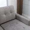 Reversible Sectional Storage Sleeper Sofa Bed, L-Shape 2 Seat Sectional Chaise With Storage, Skin-Feeling Velvet Fabric - Light Gray - Image 14