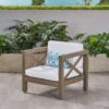 Brava - Modern Club Chair With Water Resistant Cushions - Gray / White - Image 5