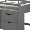 Fabiana - Twin Loft Bed With Storage - Gray - Image 3