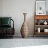 Tall Artificial Rattan Floor Vase In Elegant Statement Piece For Living Room Decor, Entryway, Or Hallway Versatile Home Accent For Dried Or Silk Floral Arrangements - Beige / Gray - Image 21