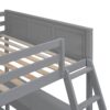 Full Over Full Bunk Bed With Desk - Gray - Image 9
