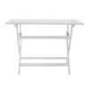 Blissique - Outdoor Foldable Wood Dining Table With Slat Design - White - Image 5