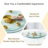 Double Layer Rotatable Round Glass Plate - Gold / Transparent - Image 10