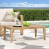 Outdoor Coffee Table With Slat Panel Top - Light Brown - Image 10