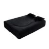 Floor Sofa With 2 Pillows, Convertible Plush Corduroy Foam Filled Sleeper Sofa Bed - Black - Image 15