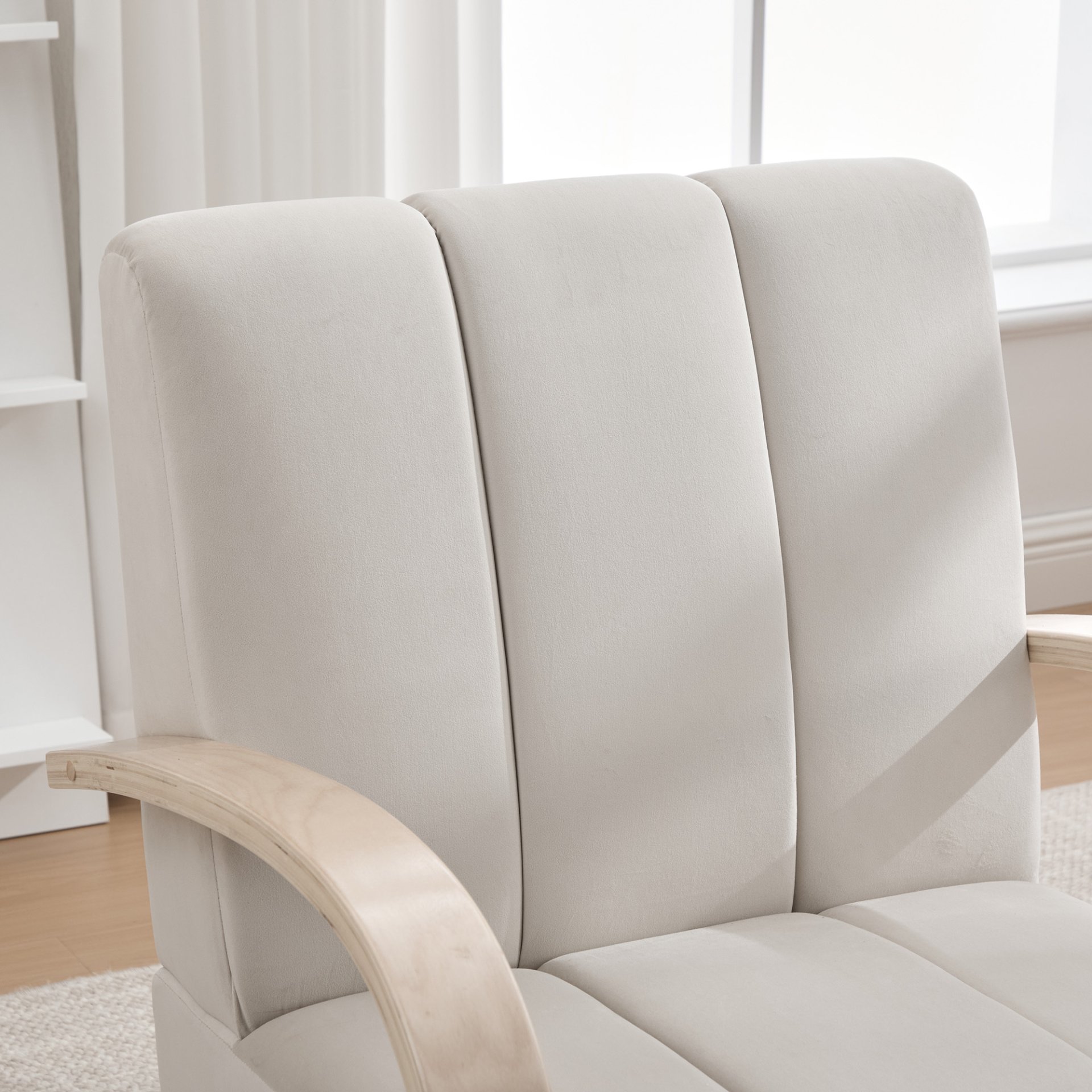 360° Swivel Accent Chair With Armrests, Comfy Lounge Chair - Beige - Image 9