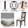 3 Piece Kitchen Dining Set With Drop Leaf Dining Table And 2 Dining Upholstered Chairs, Dining Room Set For Small Places - Brown - Image 5