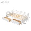 Daybed With 2 Storage Drawers - White - Image 3