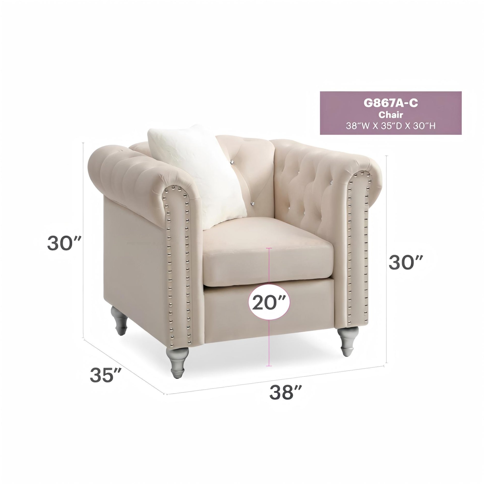 Chic Chair - Beige - Image 3