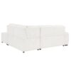 Sectional Sofa Pull Out Sofa Bed L - Shaped Sofa With Movable Ottoman And Stool, Large Storage Space, A Cup Holder, And 2 USB Ports For Living Room - Creamy White - Image 21