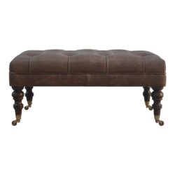 Buffalo - Leather Ottoman - Brown