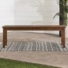 Modern Chevron Top Solid Wood Patio Bench - Brown - Image 7