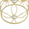 Modern Side Table With Mirror Top And Metal Frame - Gold / Clear - Image 13
