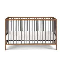 Pixie Finn - 3 In 1 Crib - Walnut, Charcoal