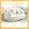 High Back Bean Bag Sofa Couch For Adults And Kids, Comfortable Lounger, Indoor & Outdoor Use - White - Image 6