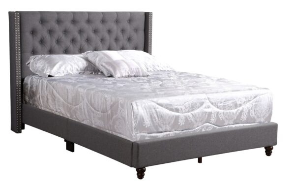 Full Upholstered Bed - Gray