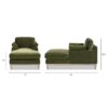 Pasadena - Modern Farmhouse Chaise Lounge Chair - Olive Green - Image 10