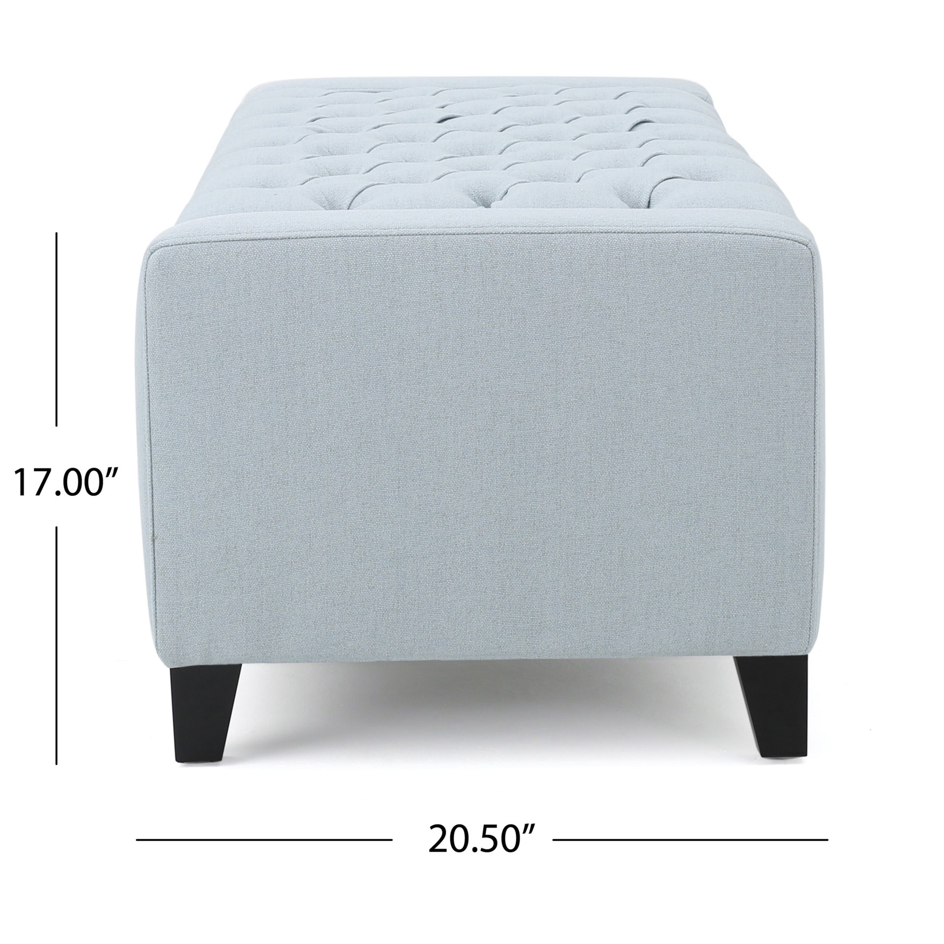 Stylish Guernsey Ottoman With Storage Function - Light Sky - Image 9
