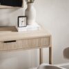 Transitional Reeded Writing Desk With Drawer - Oak - Image 6
