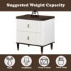 Carena - 5 Piece Bedroom Set (Eastern King Dresser Chest Mirror Nightstand) - Brown / Light Gray / White - Image 6