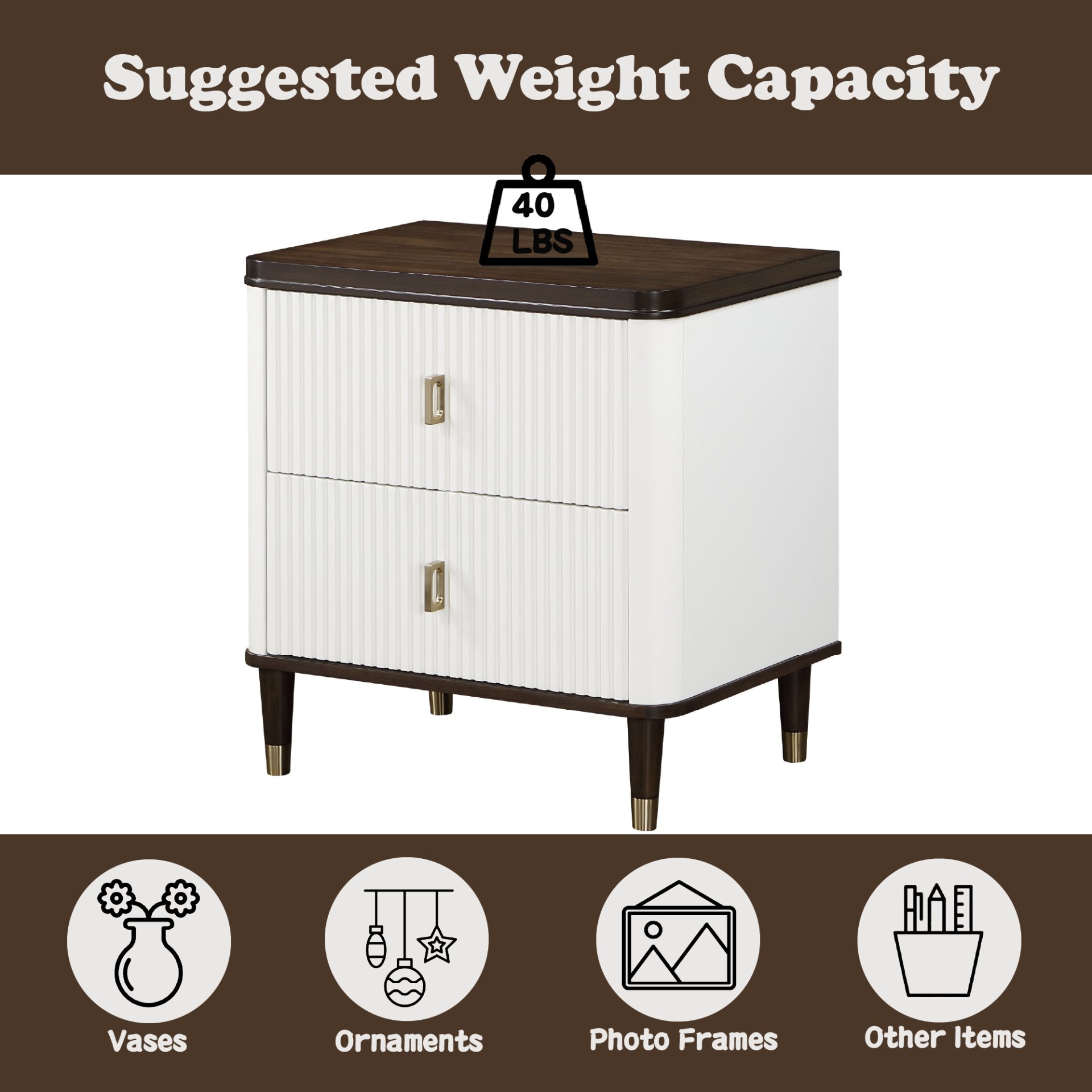 Carena - 5 Piece Bedroom Set (Eastern King Dresser Chest Mirror Nightstand) - Brown / Light Gray / White - Image 6
