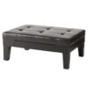 Chatham - Ottoman With Drawer Leather Storage Solution - Dark Coffee - Image 7