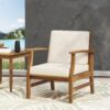 Perla - Contemporary Club Chair With Water Resistant Cushions - Cream - Image 2