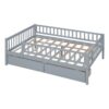 Full Size Daybed Bed With Two Drawers - Gray - Image 8