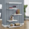 Bookshelf, Bookcase, Etagere, 5 Tier, Office, Glossy Contemporary & Modern - White - Image 3
