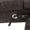 Ergonomic Linen Massage Chaise Lounge With Remote Control, Electric Massage Lounger With 5 Modes - Dark Gray - Image 14
