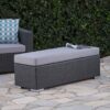Enthrallia - Outdoor Wicker Bench With Cushion - Gray - Image 9