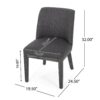 Modern Rustic Dining Chair (Set of 2) With Solid Wood Frame - Charcoal - Image 3