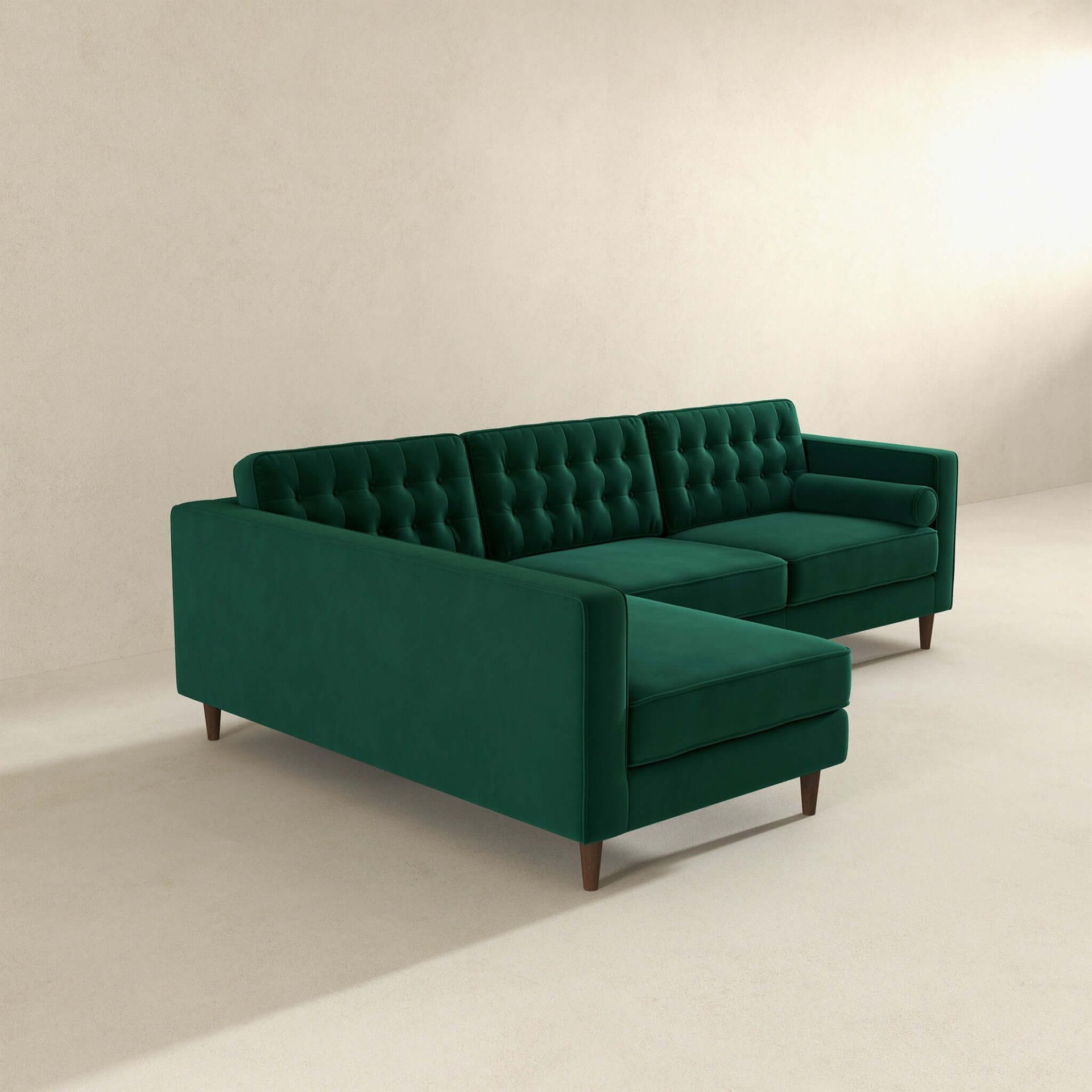 Christian - Sectional Sofa Left Facing - Green - Image 7