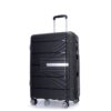 Hardshell Suitcase Double Spinner Wheels Pp Luggage Sets Lightweight Durable Suitcase With Tsa Lock, 3 Piece Set (20/24/28) - Black - Image 10