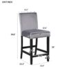 5-Piece Counter Height Dining Table Set With One Faux Marble Top Dining Table And Four Velvet Upholstered Chairs - Gray - Image 16
