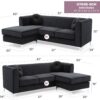 Delray - Sofa Chaise - Black - Image 6