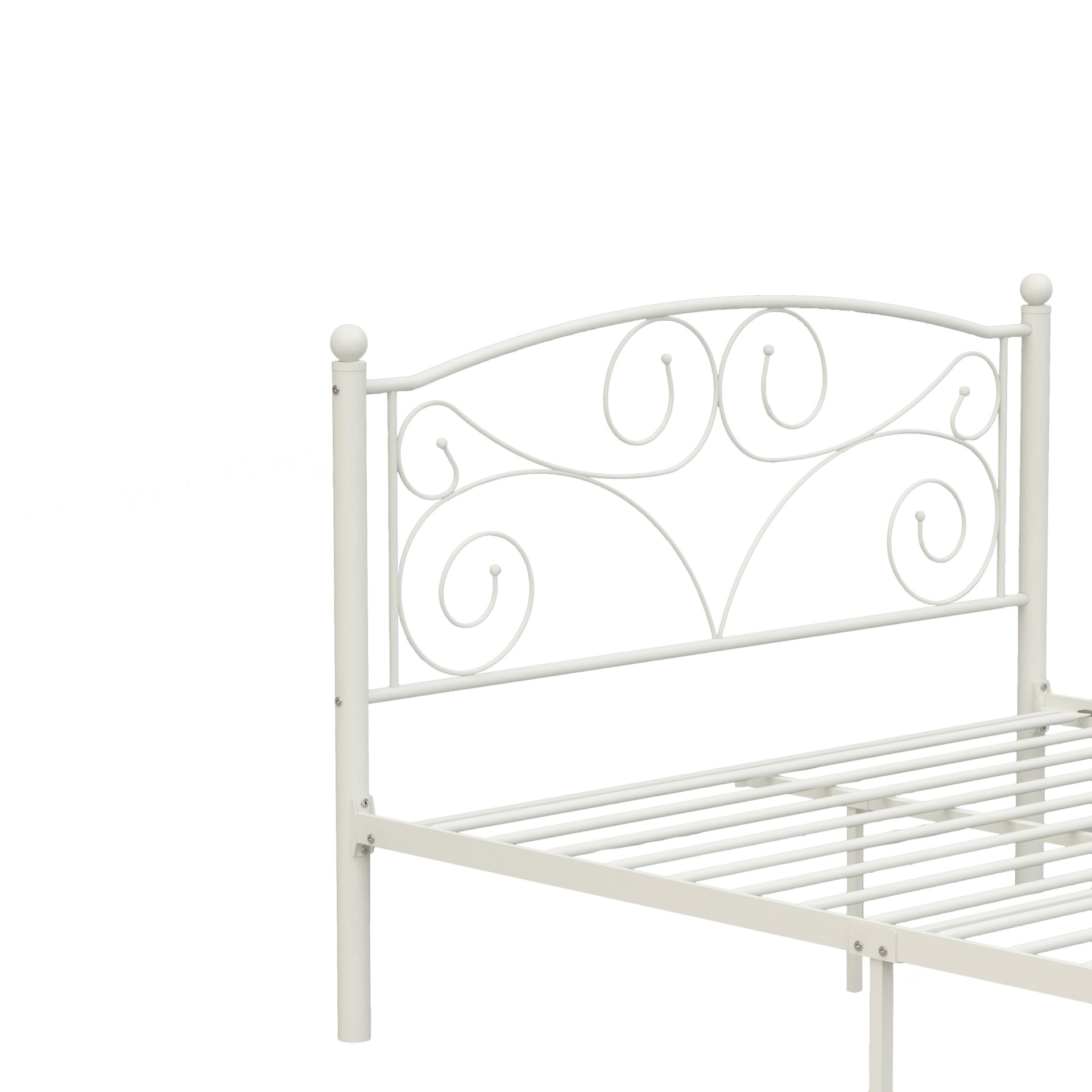 Full With Metal Frame Bed - White - Image 7