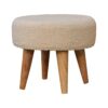 Petite Footstool - Cream / Brown - Image 7