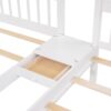 Full Over Twin & Twin Classic Triple Bunk Bed With Drawers And Guardrails - White - Image 9