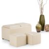 Avalon - 5 Piece Storage Ottoman - Satin Cream - Image 10