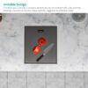 15" Undermount Bar Sink With Folding Faucet, 16 Gauge Stainless Steel, Single Bowl - Gunmetal Black - Image 10