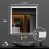 LED Bathroom Mirror, Anti Explosion Glass, Rust Resistant, Anti Fog, Tri Color - Silver - Image 8