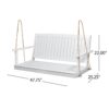Tambora - Stylish Porch Swing With Acacia Wood And Metal - White - Image 3
