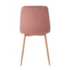 Modern Velvet Dining Chair (Set of 4) With Backrest And Metal Legs For Kitchen And Living Room - Pink - Image 10